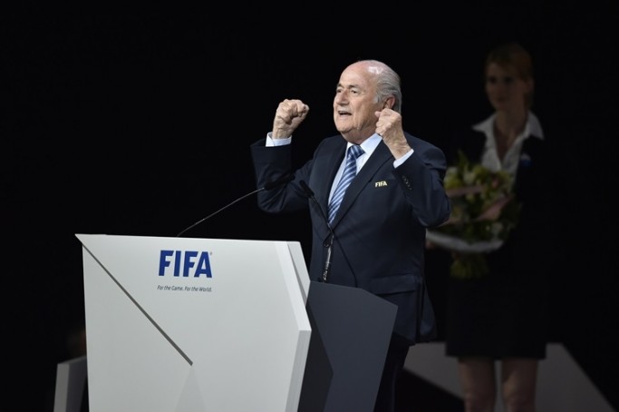 Joseph Blatter durante discurso da vitória: cartola terá quinto mandato à frente da Fifa