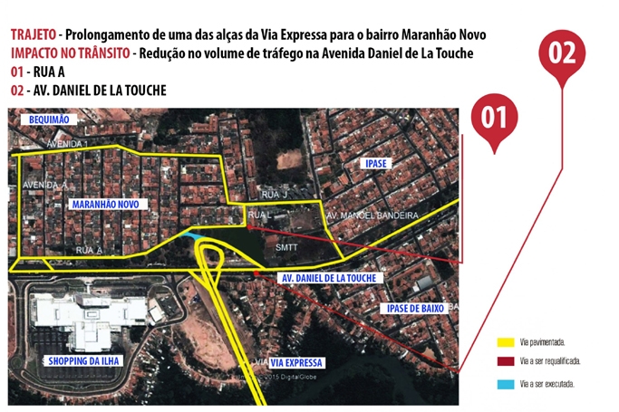 Alça ligando Via Expressa ao Maranhão Novo vai desafogar trânsito na Avenida Daniel de La Touche