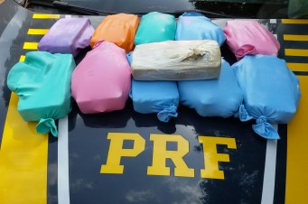 PRF apreende 12 kg de pasta base para cocaína na BR 226