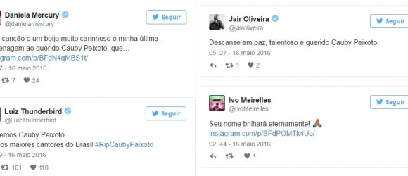 Morte de Cauby Peixoto é comentada por artistas e amigos em redes sociais