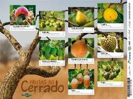 Selo comemorativo sobre frutas do cerrado