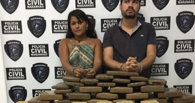 Casal é preso com 40 kg de maconha e 5 kg de cocaína no interior do estado