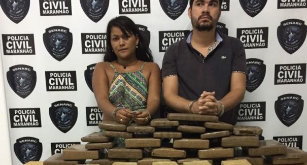 Casal é preso com 40 kg de maconha e 5 kg de cocaína no interior do estado