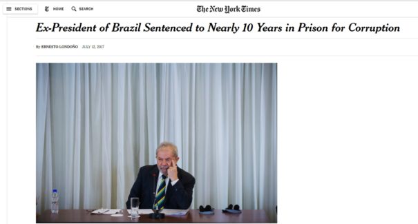 Imprensa de todo o mundo destaca condenação do ex-presidente Lula