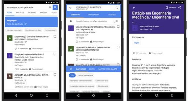 Google lança ferramenta para buscar emprego