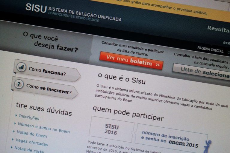 Estudantes não conseguem fazer inscrição no Sisu por erro no site