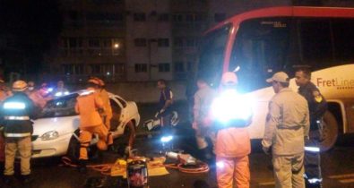 Duas pessoas ficam feridas em acidente na Estrada da Maioba