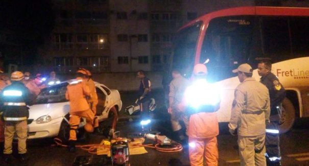 Duas pessoas ficam feridas em acidente na Estrada da Maioba