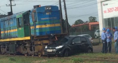 Trem se choca contra veículo na BR-135 em São Luís