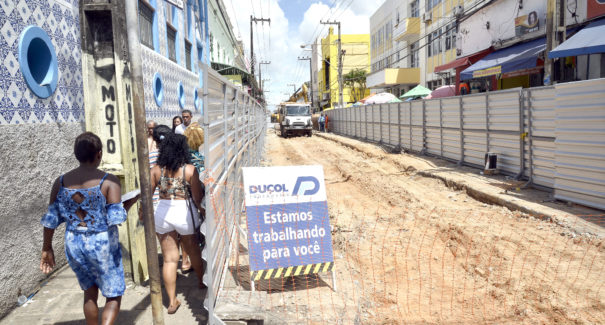 Obras na Rua Grande mudam rotina no Centro da capital