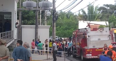 Após incêndio em prédio na Holandeses, duas pessoas são levadas ao hospital