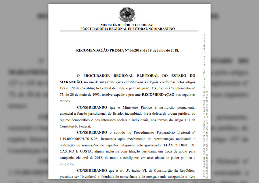 PRE recomenda que igrejas não façam propaganda eleitoral