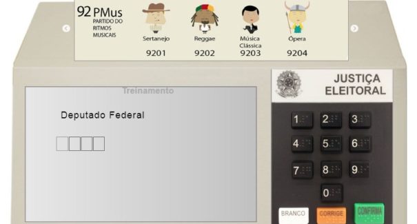 Urna eletrônica disponível na internet para treinar o voto