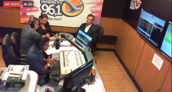 Assessores de Dino festejaram entrevista na Mirante