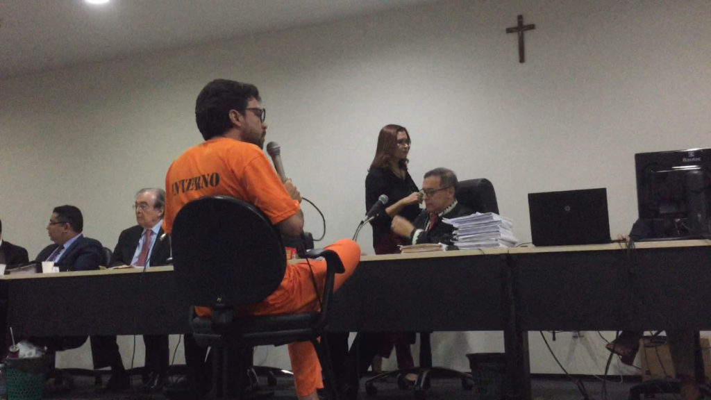 Lucas Porto, preso pelo feminicídio da ex-cunhada, Mariana Costa. (Foto: Juliana Ribeiro / O Imparcial)