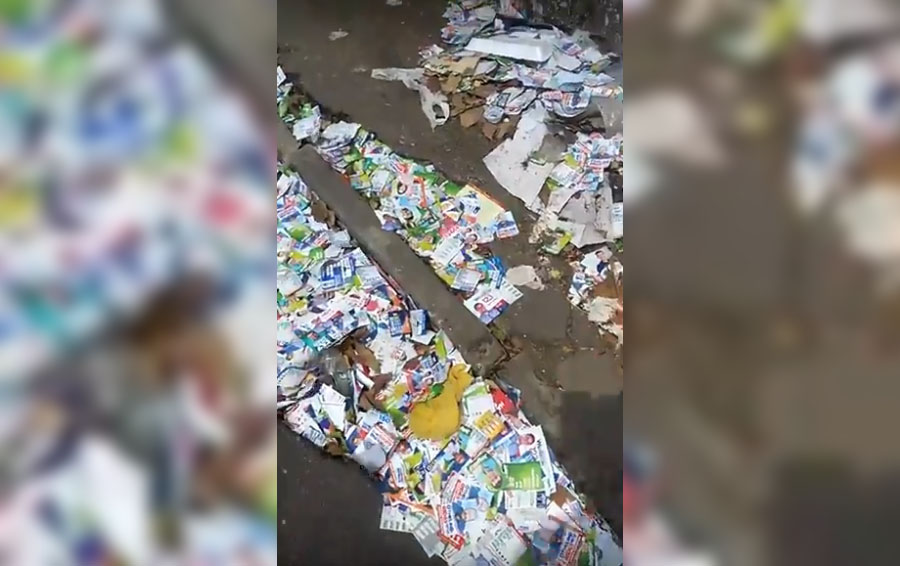Santinhos são descartados em vias públicas de São Luís