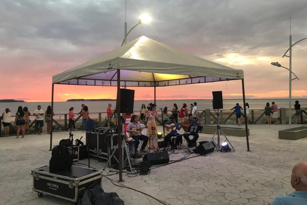 Apresentação de grupo Cantinho do Choro no Espigão da Ponta d’Areia. (Foto: Divulgação/Secap)