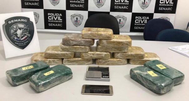 Carregamento de drogas avaliado em R$300 mil é apreendido no Maranhão