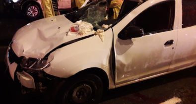 Carro avança contra pessoas na saída do Carnaval, em São Luís; Seis são atropelados