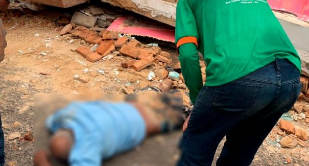 Muro cai sobre duas pessoas em Imperatriz
