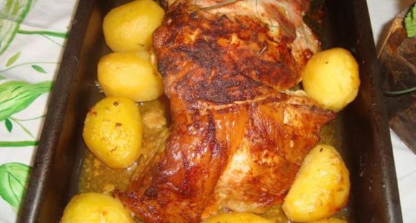 Receita de Pernil assado com batata