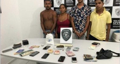 Quatro suspeitos são presos por tráfico de drogas