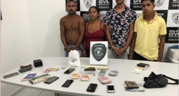 Quatro suspeitos são presos por tráfico de drogas
