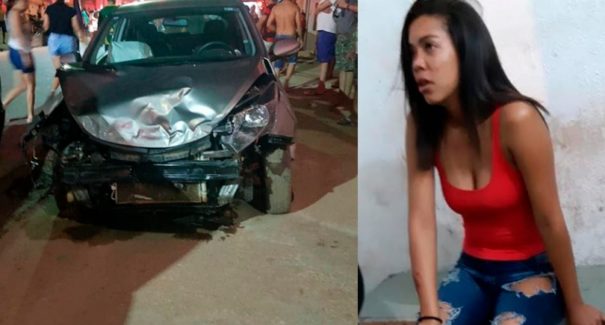 Jovem embriagada atropela 6 pessoas