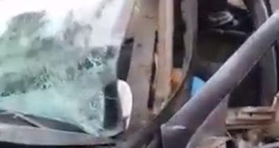 Vídeo mostra colisão frontal causada por motorista embriagado