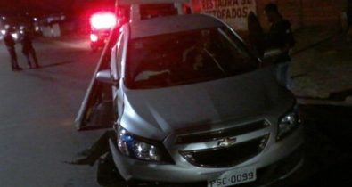 Acidentes com quebra de postes marcaram a madrugada em São Luís