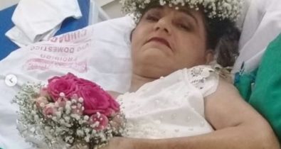 Morre mulher que se casou no hospital