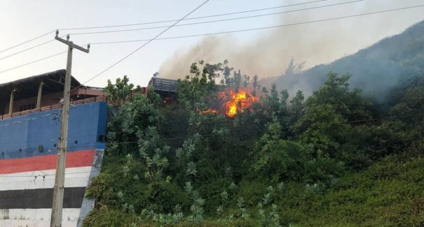 Incêndio atinge casa de shows na avenida Litorânea