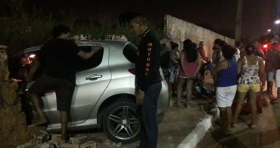 Locutor Laska Campos perde controle de veículo e colide com muro em São Luís