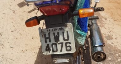 Motocicleta com placa adulterada é apreendida após se envolver em acidente