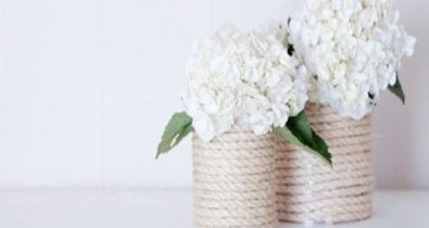 Aprenda a fazer um vaso para flores usando latas secas