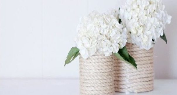 Aprenda a fazer um vaso para flores usando latas secas