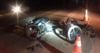 Colisão entre duas motocicletas deixa uma pessoa morta na BR 010