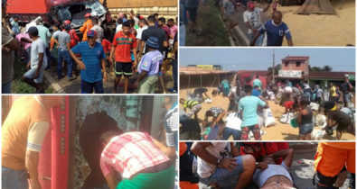 Colisão entre carretas deixa motorista preso às ferragens em Itapecuru-Mirim