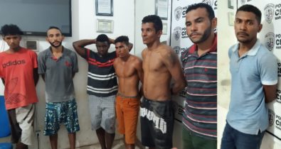 Sete homens são presos suspeitos de roubo e associação criminosa