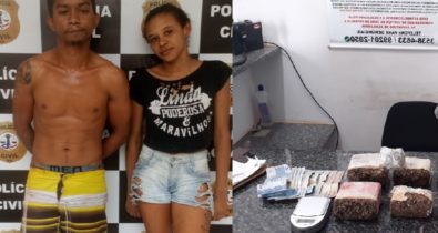 Casal é preso suspeito de furto, tráfico de drogas e posse ilegal de armas