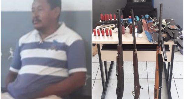 Homem ameaça esposa de morte com arma e é preso pela PM