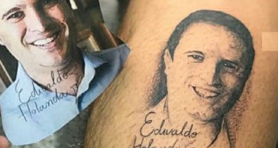 Homem tatua rosto do prefeito Edivaldo Holanda Jr