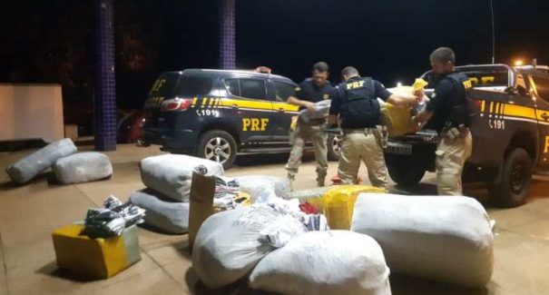 Polícia Rodoviária Federal  apreende contrabando em ônibus de viagem