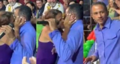Autor de ‘Caneta Azul’ é agarrado e beijado em show; veja o vídeo