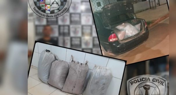 Homem é preso transportando 40kg de maconha na BR-222
