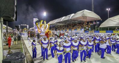 Folclore e patrimônio em desfile hoje na Passarela do Samba