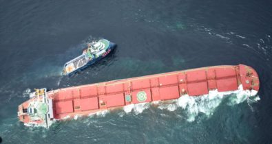 Retirada do óleo do navio encalhado no Maranhão deve durar 10 dias