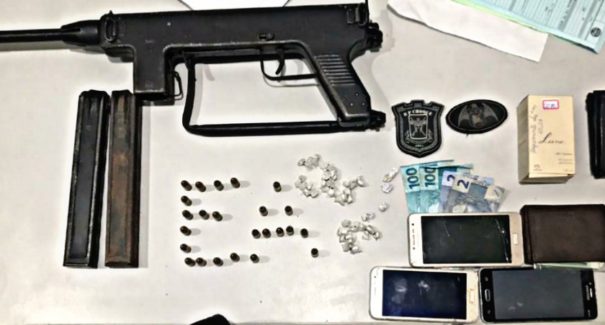 Polícia prende traficantes com submetralhadora do Mato Grosso