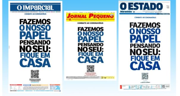 Jornais impressos fazem manchetes iguais e alertam sobre coronavírus