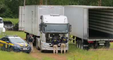 Vídeo: PRF recupera caminhões roubados com carga de leite avaliada em R$80 mil reais